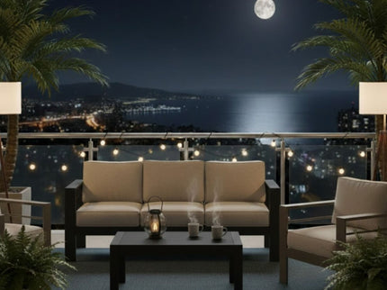 Outdoor Patio Set, All-Weather With Thick Cushions