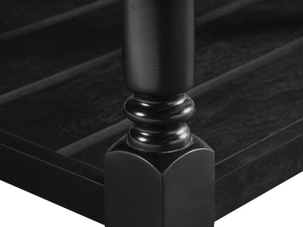Coffee Table With Slatted Lower Shelf For Living Room