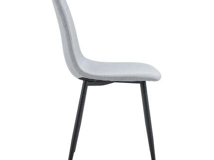 Modern Medieval Style Cushioned Side Chairs Set With Metal Legs For Kitchens