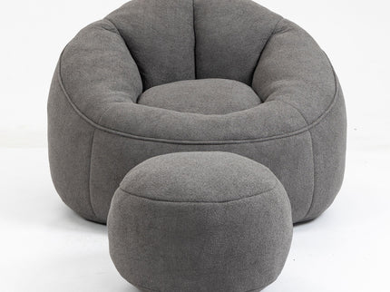 Bedding Bean Bag Sofa Chair High Pressure Foam With Footrest