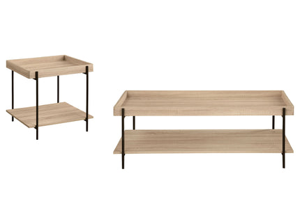 Grantham - 2 Piece Rectangular Coffee And End Table Set - Natural