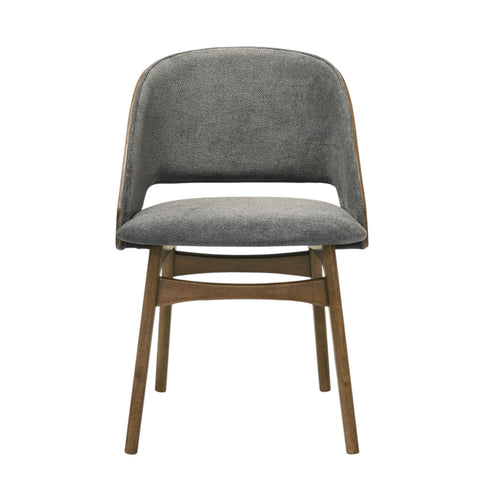 Delmon - Side Chair (Set of 2) - Gray / Walnut