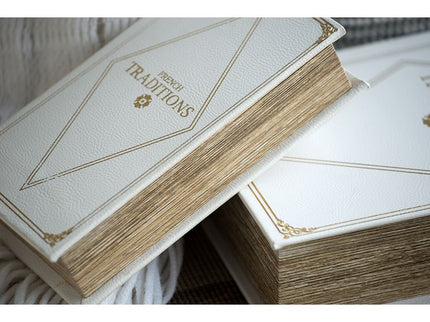 Book Boxes (Set of 2) - White / Gold