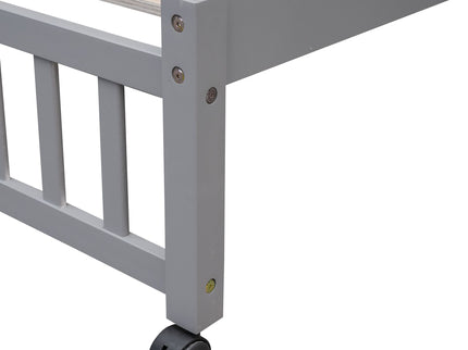 Bunk Bed With 6 Drawers And Flexible Shelves, Bottom Bed With Wheels