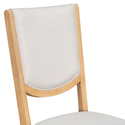Rectangular Extendable Dining Table Set With 6 Upholstered Chairs