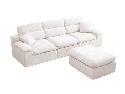 Corner Chaise Sofa With High Backrest