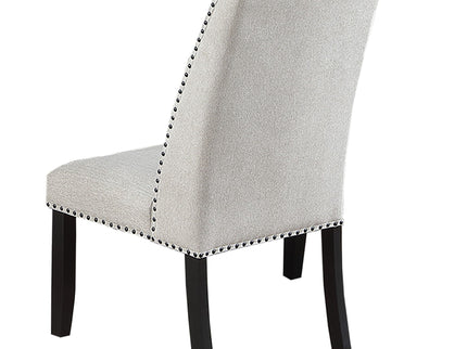 Upholstered Wingback Dining Chairs With Nailhead Trim (Set of 2) - Antique Black