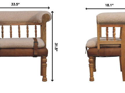 Strapped Hallway Bench