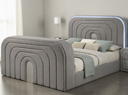 Shelyn - Bed With LED, TV Stand, Fireplace & Bluetooth