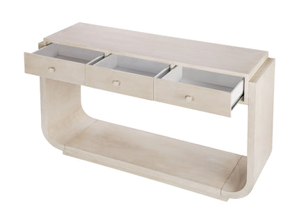 Console Table With 3 Drawers, Display Shelf