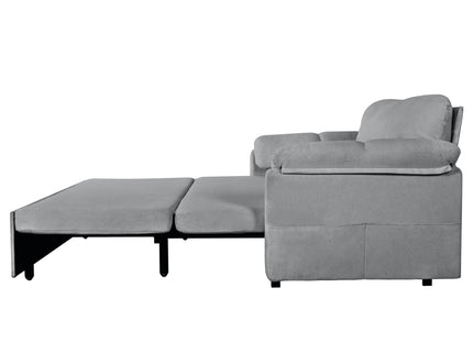 Convertible Pull Out Sofa Bed Queen Size, 3 In 1 With Side Storage