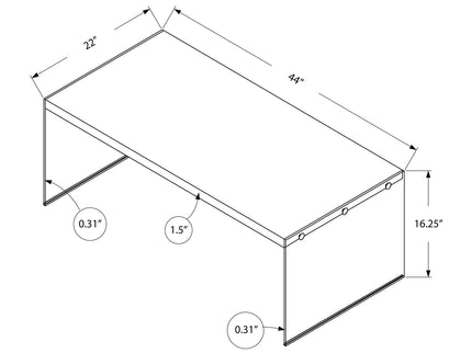 Coffee Table Rectangular For Living Room Clear Tempered Glass
