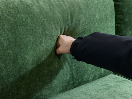 Cloud Sofa With Removable Ruffled Skirt With Ottoman And Flared Arms