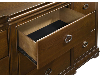 Leonide - 9 Drawer Dresser - Cherry