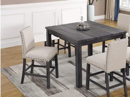 Upholstered Counter Dining Chair, Nailhead Trim (Set of 2) - Natural