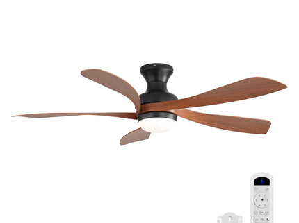 52" Ceiling Fan With 3 Color Dimmable LED Light, DC Reversible Motor, 6 Speed Settings
