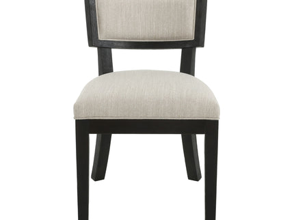 Farmhouse Style Fabric Upholstered Side Dining Chair Set