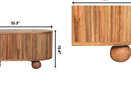 Soba - Ball Lid Up Coffee Table - Oak