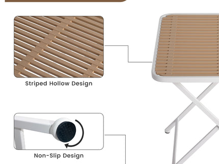 4 Piece Set Of Single Chairs With A Folding Square Table