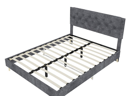 Upholstered Bed With Tufted Headboard