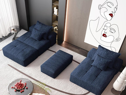 Modern Oversized Diy Combination Modular Sectional Sofa & Pillows