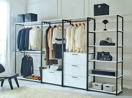 Fiona - Freestanding, Walk-In Closet System - White - Wood