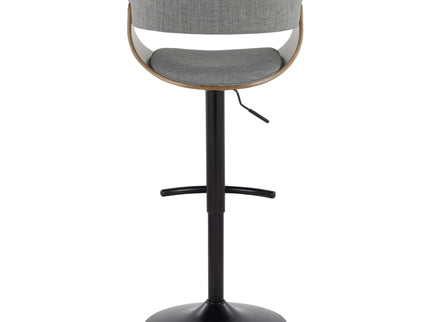 Vintage Mod - Mid Century Modern Adjustable Height Barstool With Swivel & Rounded T Footrest (Set of 2)