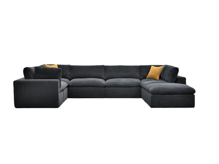 Custom Configuration Modular Sectional With Toss Pillows