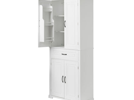 Bathroom Storage Cabinet With Doors And Drawer, Adjustable Shelf