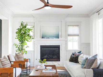 Smart Ceiling Fan With Lights, 3 Blades, Reversible Quiet DC Motor For Indoor