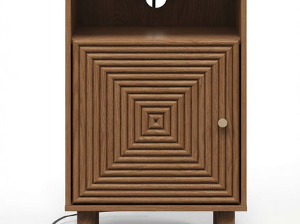 Nightstand With Charging Station & Storage