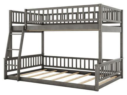 Bunk Bed With Ladder And Guardrails