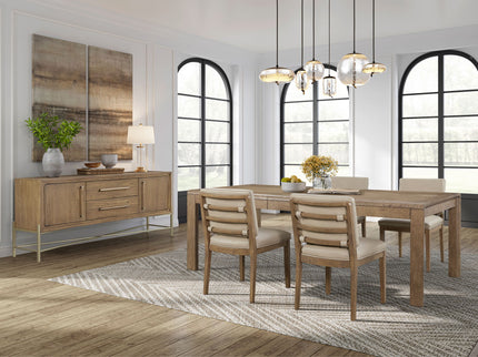 Dining Table With Leaf - Light Brown