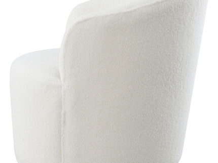 Tempest - Upholstered Barrel Back Swivel Chair - White
