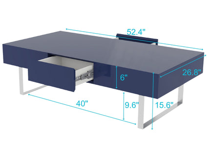 Rectangular Coffee Table With Hidden Storage
