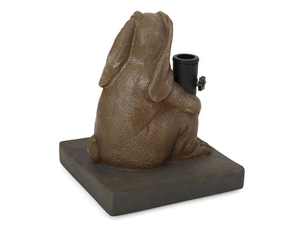Hand Crafted Rabbit Umbrella Base With Playful Design - Light Brown