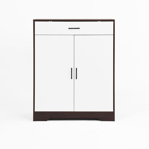 Freestanding Wooden Shoe Cabinet, 4 Tier Organizer With Drawer