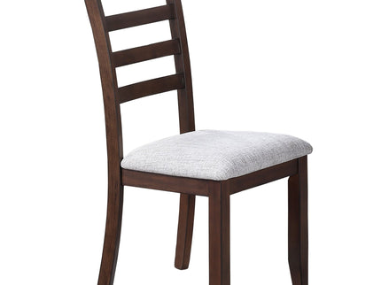 6 Piece Dining Set Table With Storage Ladder Back Chairs And Bench - Walnut