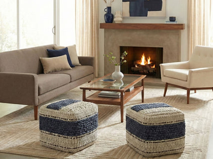 Grady - Handcrafted Square Pouf