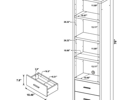 Lewes 4-piece 60-inch TV Entertainment Center Cappuccino