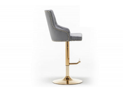 Adjustable Swivel Bar Stool With Nailhead Trim (Set of 2)