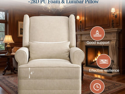 Extra Wide Swivel Recliner Glider Chair With Footrest