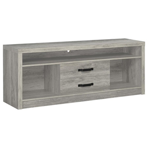 Burke 3-piece 59-inch TV Entertainment Center Grey Driftwood
