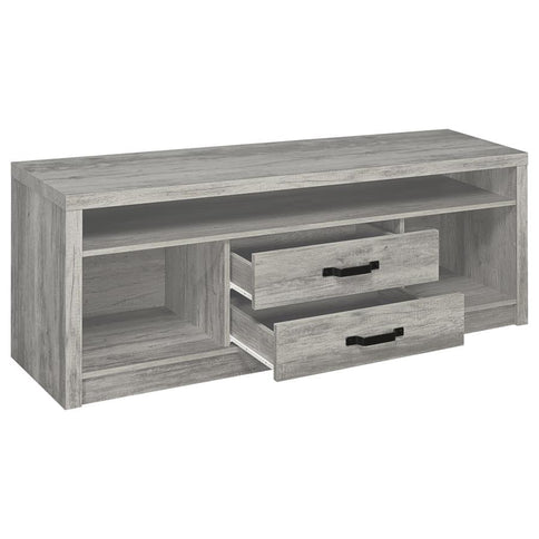 Burke 3-piece 59-inch TV Entertainment Center Grey Driftwood