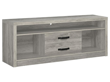 Burke 2-drawer Engineered Wood 59-inch TV Stand Grey Driftwood