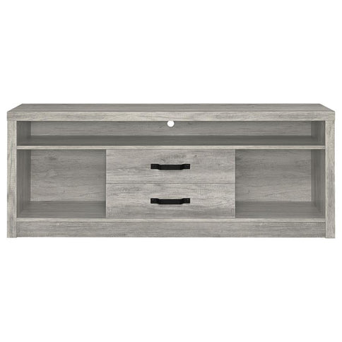 Burke 2-drawer Engineered Wood 59-inch TV Stand Grey Driftwood