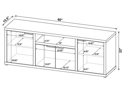 Tabby 3-piece 60-inch TV Entertainment Center Mango