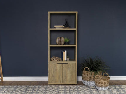 Tabby 3-shelf Engineered Wood Media Tower Mango