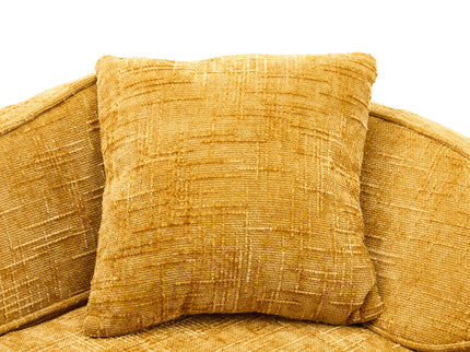 Curved 2 Person Compress Sofa With Armrests, Includes Pillows