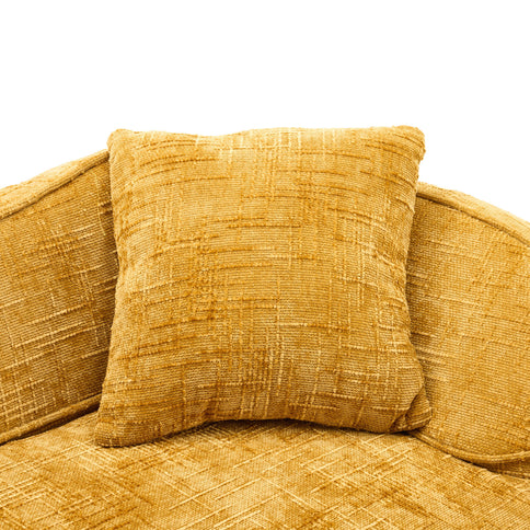 Curved 2 Person Compress Sofa With Armrests, Includes Pillows